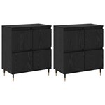 vidaXL Buffets 2 Pièces Chêne noir 120 x 35 x 70 cm Bois d'ingénierie