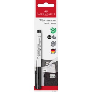 FABER-CASTELL Marqueur pour tissu  noir  sur carte blister