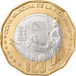 Monnaie FIFA WORLD CUP 26 Guadalajara Cupronickel 20 Pesos Mexico 2026 (PRÉCOMMANDE)