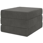 vidaXL Canapé-lit pliable 90 x 63 x 45 cm Gris foncé