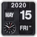 Horloge en plastique mini flip 24.5 cm blanc