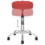 vidaXL Chaise pivotante de salle à manger Rouge bordeaux Tissu