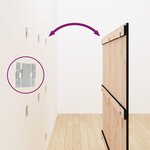 vidaXL Tête de lit murale Noir 166x3x110 cm Bois massif de pin