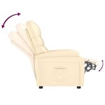 vidaXL Fauteuil inclinable Crème Similicuir