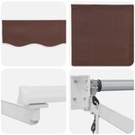 vidaXL Auvent rétractable électrique Marron 3 x 2 5 m