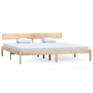 vidaXL Cadre de lit sans matelas bois massif