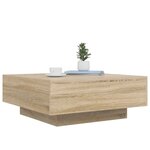 vidaXL Table basse chêne sonoma 80x80x31 cm bois d'ingénierie