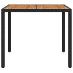 vidaXL Table de Jardin Noir 90 x 90 x 75 cm polyrotin
