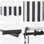 vidaXL Auvent rétractable automatique anthracite et blanc 450x300 cm