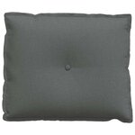 vidaXL Coussin de Dos Gris foncé 60 x 19 x 50 cm tissu