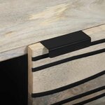 vidaXL Table basse Beige et Noir 80 x 50 x 40 cm