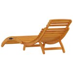 vidaXL Chaise longue 2 Pièces Marron 55 x 184 x 64cm Bois d'acacia massif