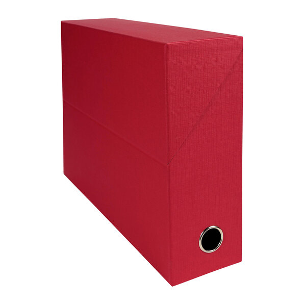 Boîte de classement carton toilé exacompta dos 9 cm rouge - lot de 5
