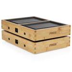 Princess gril de table chef dinner4all pure 840 w métal et bambou