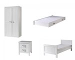 Lit gigogne avec armoire style bord de mer