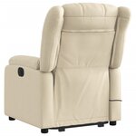 vidaXL Fauteuil inclinable de massage électrique Crème Tissu