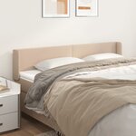 vidaXL Tête de lit avec oreilles Cappuccino 183x16x78/88 cm Similicuir