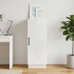 vidaXL Buffet Blanc brillant 33 x 34 5 x 87 cm Bois d'ingénierie