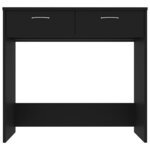 vidaXL Bureau Noir 80x40x75 cm Aggloméré
