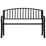 vidaXL Banc de jardin 125 cm Noir Acier