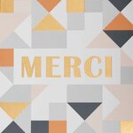 Carte de remerciement lettres or - draeger paris