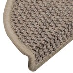 vidaXL Tapis d'escalier autocollants 30 Pièces 56x17x3 cm beige foncé