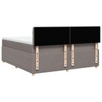 vidaXL Sommier à lattes de lit avec matelas Taupe 180x200 cm Tissu
