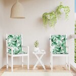 vidaXL Coussins de chaise Autre 2 Pièces Motif de feuille 100 x 50 x 3 cm