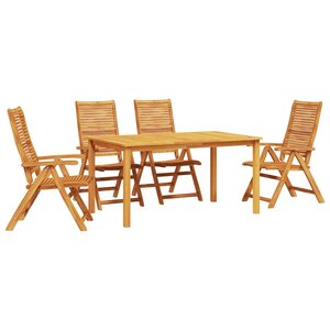 vidaXL Ensemble de salle à manger pour jardin 5 Pièces Marron