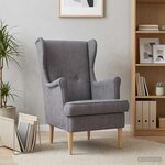 vidaXL Fauteuil Gris clair ARES