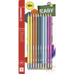 Pack 10 crayons graphite pencil 160 bout gomme hb - 5 coloris assortis x 10 stabilo