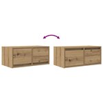 vidaXL Meubles TV 2 Pièces chêne artisanal 60x31x25 5cm bois d'ingénierie