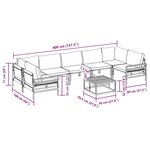 vidaXL Ensemble de canapé de jardin 8 Pièces Anthracite Acier