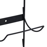 vidaXL Casier à bouteilles mural pour 5 bouteilles Noir Fer