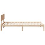 vidaXL Cadre de lit avec tête de lit Naturel 90 x 190 cm Pin massif