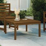 vidaXL Table de jardin marron miel 82 5x82 5x45 cm bois massif de pin