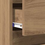 vidaXL Cabinet de chevet avec tiroir chêne artisanal 40 x 35 x 70 cm