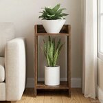 vidaXL Support de Plante Chêne fumé 30 x 30 x 60 cm Bois d'ingénierie