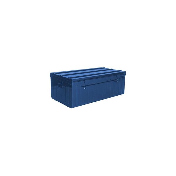 Malle de rangement en métal bleu 225 litres