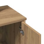 vidaXL Coiffeuse avec miroir chêne artisanal 86 5x35x136 cm