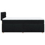vidaXL Sommier à lattes de lit avec matelas Noir 100x200 cm Tissu