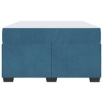 vidaXL Cadre de lit avec matelas Bleu foncé 120 x 190 cm tissu