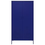 vidaXL Garde-robe Bleu marine 90x50x180 cm Acier