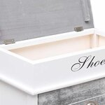 vidaXL Armoire à chaussures Gris 50 x 28 x 98 cm Bois de Paulownia