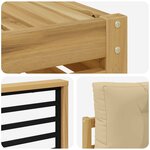 vidaXL Ensemble de canapés d'extérieur 7 Pièces Blanc et Beige Polyester