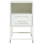 vidaXL Tables de chevet 2 Pièces blanc 36x39x60 5 cm acier