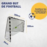 Best Sporting 11052 - But de football 300 x 200 x 90 cm en noir et blanc
