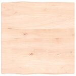 vidaXL Dessus de table bois chêne massif non traité bordure assortie