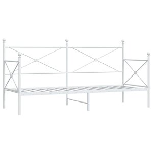 vidaXL Lit de repos sans matelas blanc 90x200 cm acier