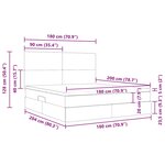 vidaXL Lit avec rangement et matelas Gris foncé 180 x 200 cm Velours